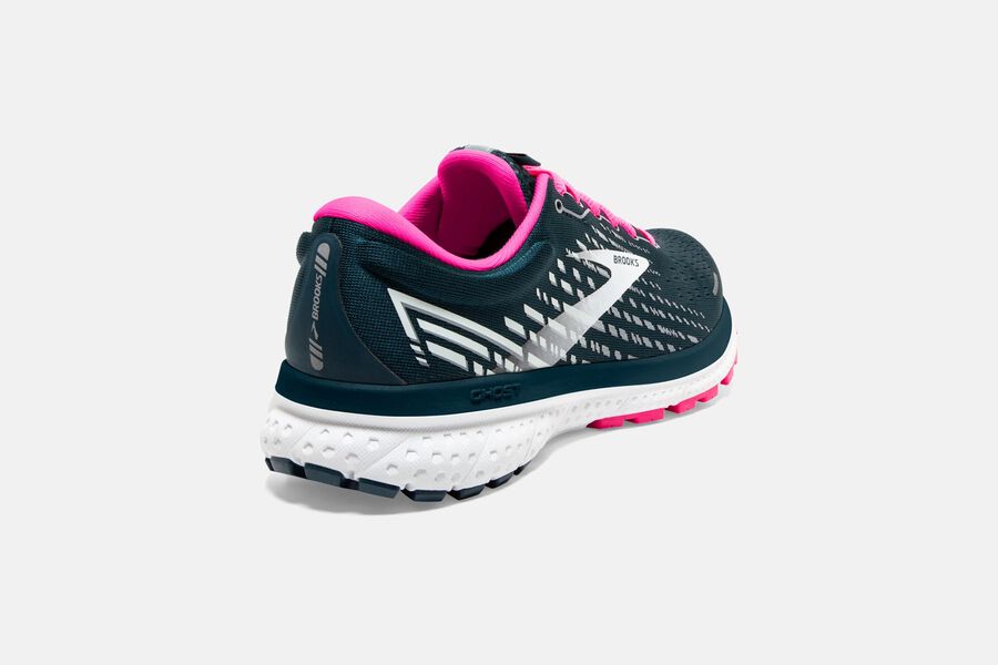 Brooks Ghost 13 Road Running Shoes Womens Navy/Pink 431728-KYD